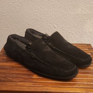 M. Gemi Black Suede Loafers
